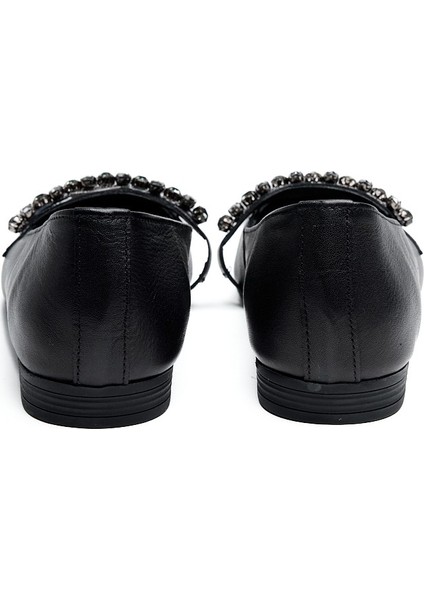 Hakiki Deri Taşlı Kadın Babet fırsatları