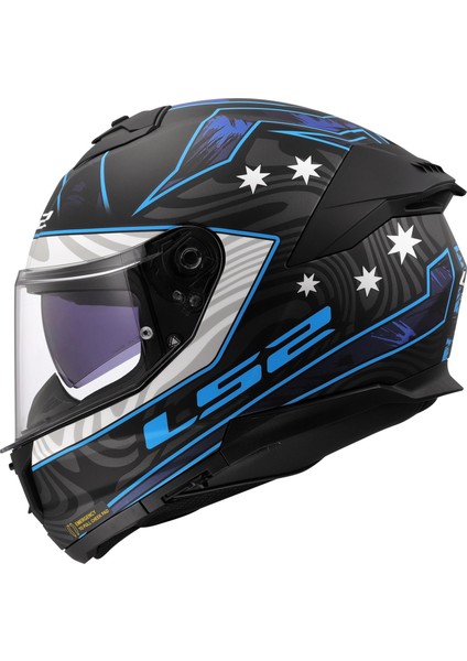 Stream 2 Galdam Mat Siyah-Mavi Kask fiyatları