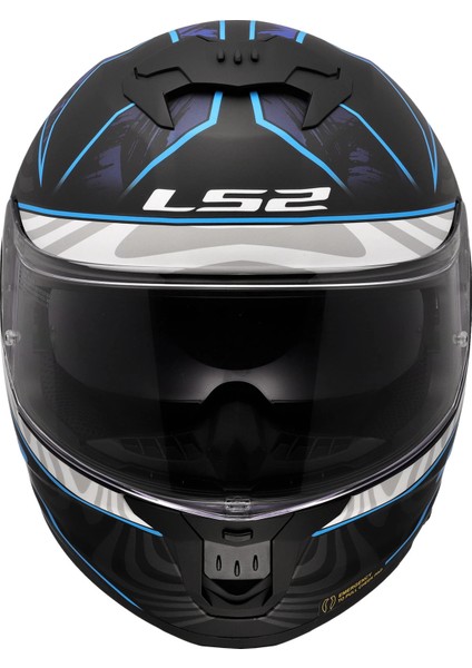 Stream 2 Galdam Mat Siyah-Mavi Kask