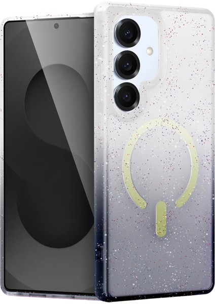 Lvsqvr Newface Samsung Galaxy S25 Plus Pummel Shiny Magsafe Kapak - Siyah