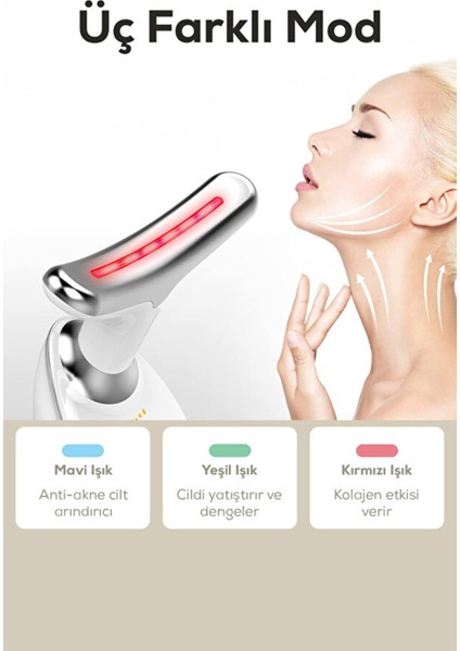 3 Modlu Yüz ve Boyun Ems Güzellik Masaj Cihazı- Gıdı, Sarkma Karşıtı Şarjlı fiyatları