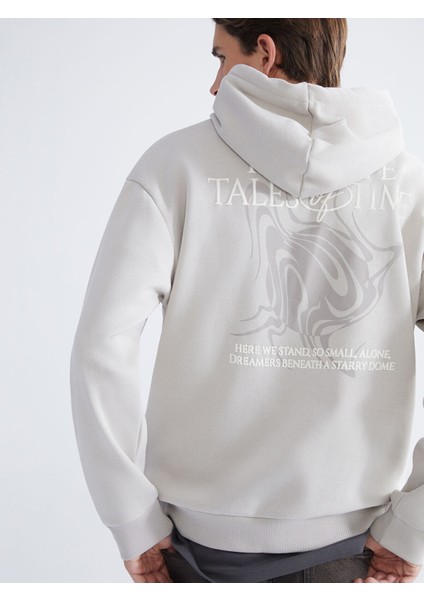 Yeni Sezon Baskılı Erkek Kalın Hoodie