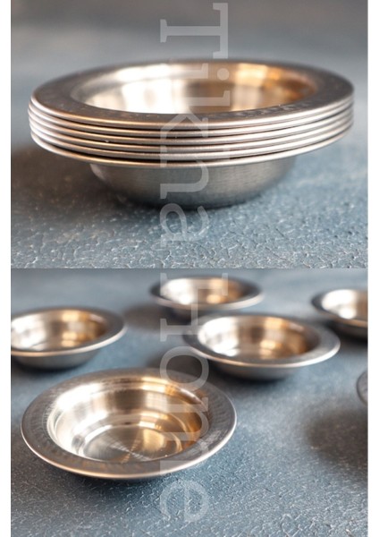 Paslanmaz Çelik Dövme Desenli Çerezlik ve Sosluk 6'lı Set modelleri