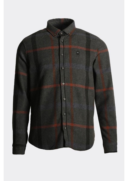 Erkek Kışlık Oduncu Gömlek Haki 7205