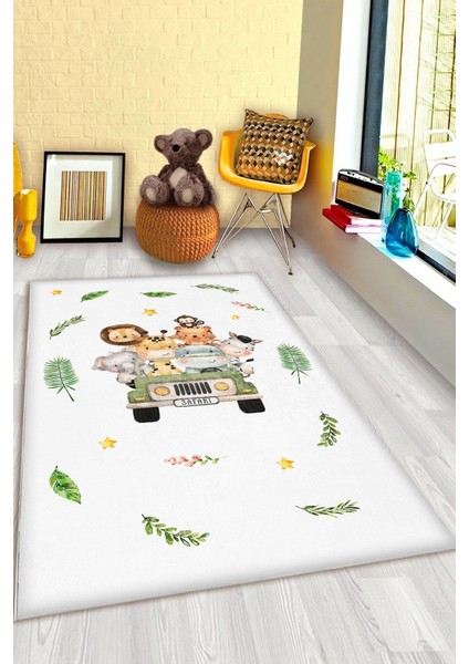 Safari Sevimli Hayanlar Çocuk Halısı
