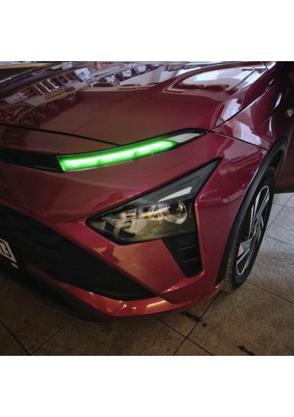 Hyundai Bayon Gündüz Farı Sticker Seti Yeşil 2021-2024 fiyatları