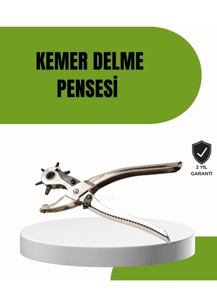 Deride Kemer Çanta Ayakkabı Delme Pensesi 6 Uçlu Döner Başlıklı Tamir Aleti
