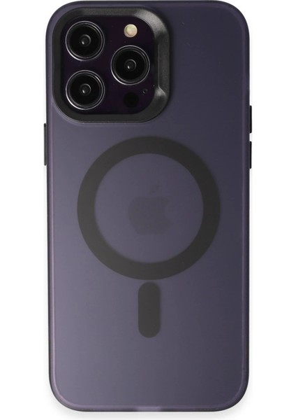 iPhone 15 Pro Max Kılıf Mateks Magsafe Kapak - Derin Mor