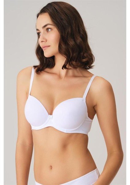 Arias Closet Balenli Desteksiz Dolgusuz Askıları Çıkabilen Günlük Klasik T-Shirt Sütyeni