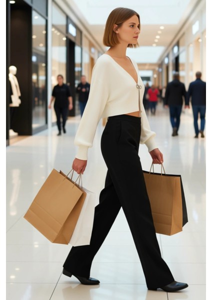 Kadın Crop Triko Hırka Düşük Kol V Yaka Fiyonklu Detaylı Şık Rahat Günlük Giyim Stili Oluşturun modelleri