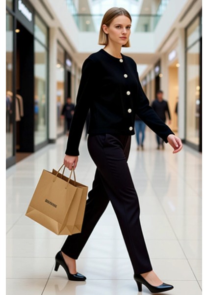 Kadın Basic Ceket Görünümlü Fitilli Triko Hırka Crop Kesim Uzun Kollu Bisiklet Yaka Günlük Şıklık modelleri