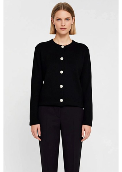 Kadın Basic Ceket Görünümlü Fitilli Triko Hırka Crop Kesim Uzun Kollu Bisiklet Yaka Günlük Şıklık fırsatları