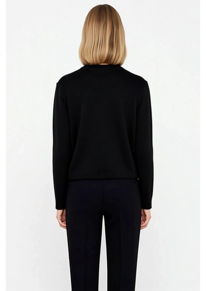 Kadın Basic Ceket Görünümlü Fitilli Triko Hırka Crop Kesim Uzun Kollu Bisiklet Yaka Günlük Şıklık indirimleri