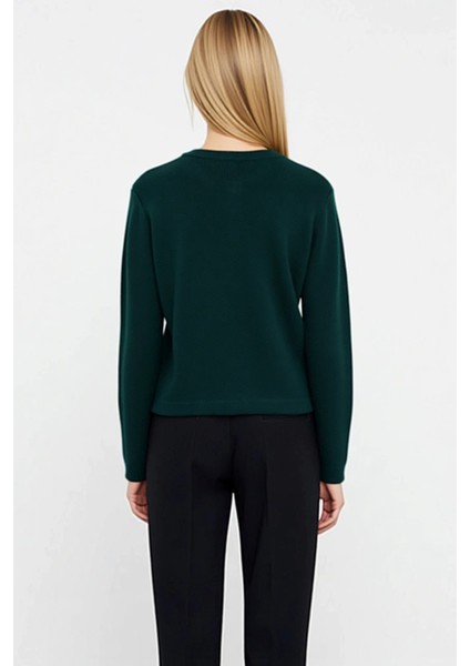 Kadın Basic Ceket Görünümlü Fitilli Triko Hırka Crop Kesim Uzun Kollu Bisiklet Yaka Günlük Şıklık indirimleri