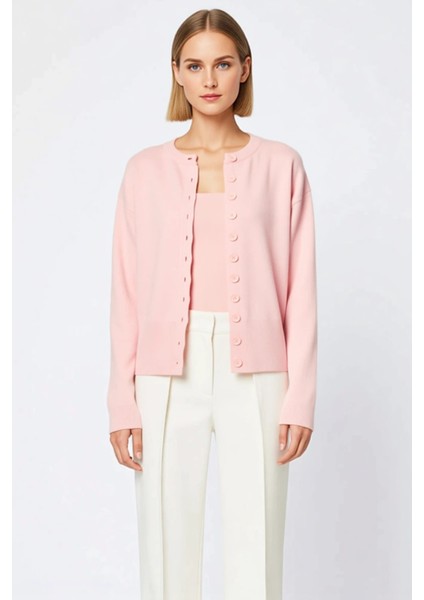 Kadın Premium Iplik Bisiklet Yaka Hırka ve Kare Yaka Bluz Triko Takım Modern Kesim Konforlu Şık fırsatları