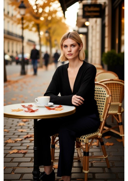 Kadınlara Özel Şık ve Rahat Düğme Detaylı Yumuşak Dokulu V Yaka Triko Hırka Kış Kombinlerinin fiyatları