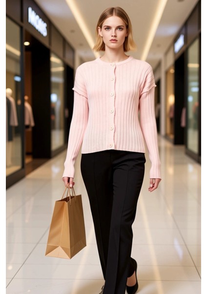 Kadın Fitilli Geniş Kalıp Basic Triko Hırka Rahat ve Şık Görünüm Sunar Günlük Kombinler Spor modelleri