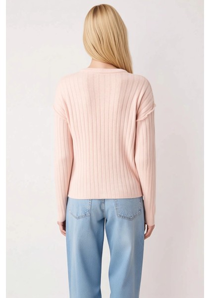 Kadın Fitilli Geniş Kalıp Basic Triko Hırka Rahat ve Şık Görünüm Sunar Günlük Kombinler Spor indirimleri