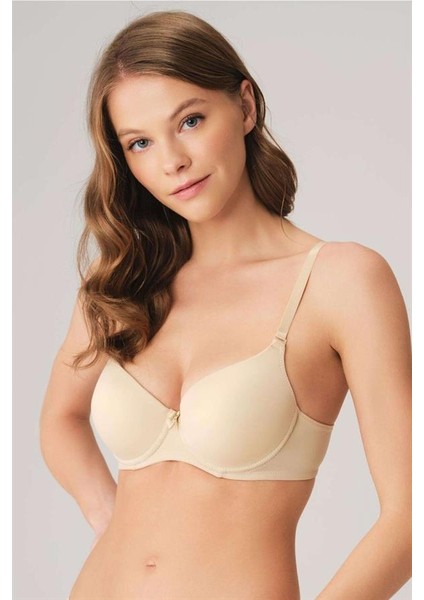 Anıl Balenli Destekli Dolgulu Askıları Çıkabilen Günlük Klasik T-Shirt Sütyeni