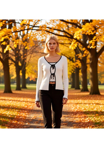 Kadın V Yaka Saç Örgü Triko Hırka Fonksiyonel Dayanıklı Kaliteli Konforlu Estetik Premium Şık