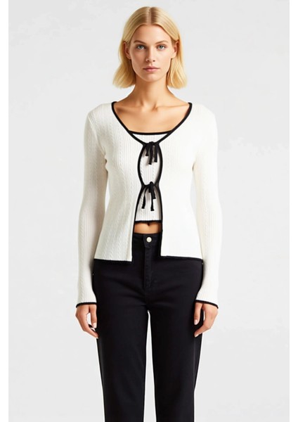 Kadın V Yaka Saç Örgü Triko Hırka Fonksiyonel Dayanıklı Kaliteli Konforlu Estetik Premium Şık fırsatları