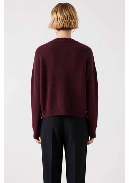 Kadın Bisiklet Yaka Düşük Kol Oversize Kesim Triko Hırka Kış Günleri Konforlu Şık Bir Dış Giyim indirimleri