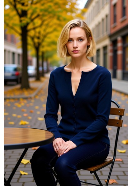 Kadın Premium Iplik Fitted Vücuda Oturan Triko Hırka Uzun Kollu Düğmeli Şık Günlük Stile Uyumlu fiyatları