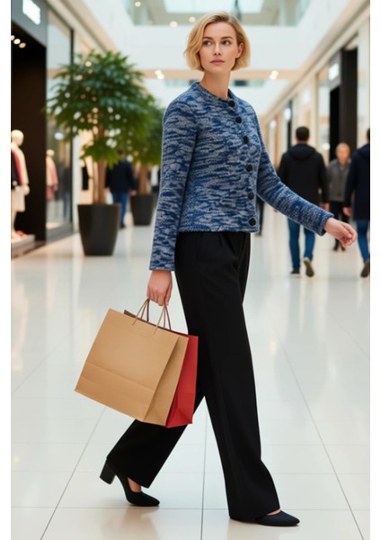 Kadın Degrade Iplik Dokulu Regular Kesim Bisiklet Yaka Uzun Kollu Triko Hırka Fonksiyonel Şık modelleri