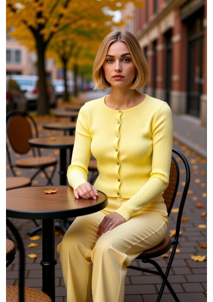 Merserize Görünümlü Fitilli Triko Hırka Kadın Gardırobunun Vazgeçilmez Parçası fiyatları