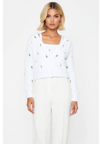 Kadın Nakışlı V Yaka Triko Hırka Takım Fonksiyonel Dayanıklı Kaliteli Konforlu Estetik Şık fırsatları