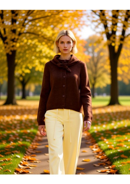 Kadın Geniş Kalıp Yumuşak Dokulu Ekstra Şallı Triko Hırka Günlük Şıklık ve Sunan Konforlu Bir Seçim