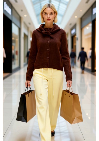 Kadın Geniş Kalıp Yumuşak Dokulu Ekstra Şallı Triko Hırka Günlük Şıklık ve Sunan Konforlu Bir Seçim modelleri