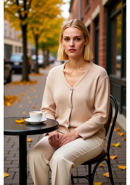 Kadın Rahat Kalıp V Yaka Triko Hırka Şık ve Konforlu Günlük Giyim Seçeneği Fonksiyonel Spor fiyatları