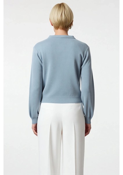 Kadın Bisiklet Yaka Düz Desen Triko Hırka Bluz Takımı Rahat ve Şık Bir Görünüm Fonksiyonel indirimleri