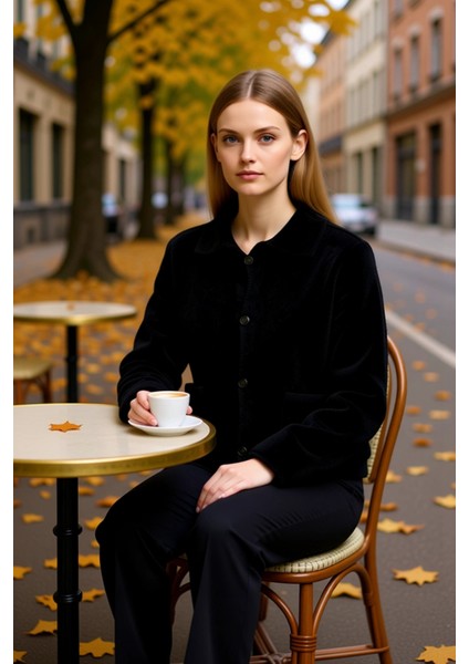 Kadın Oversize Kalıp Polo Yaka Düşük Kol Uzun Kollu Buklet Triko Hırka Rahat ve Şık Bir Görünüm fiyatları