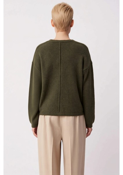 Kadın V Yaka Düşük Kol Triko Hırka Rahat Kalıp Günlük Stilin Tamamlayıcısı Konforlu Tasarım indirimleri