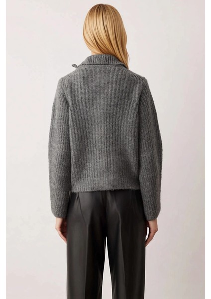 Kadın Geniş Kalıp Fermuarlı Triko Hırka Günlük Stilinizi Tamamlayan Yumuşak Dokunuş ve Konfor fırsatları