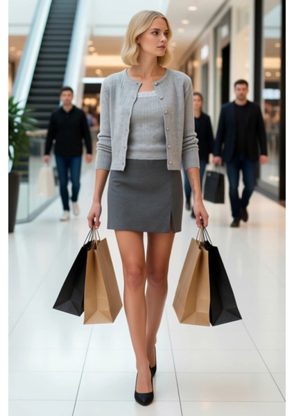 Kadın Dantel Detaylı Triko Hırka ve Askılı Bluz Takım Yumuşak Dokulu Rahat Kesim Dayanıklı modelleri