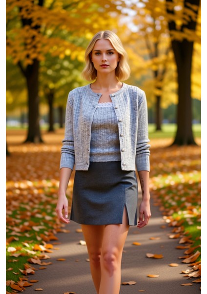 Kadın Dantel Detaylı Triko Hırka ve Askılı Bluz Takım Yumuşak Dokulu Rahat Kesim Dayanıklı fırsatları