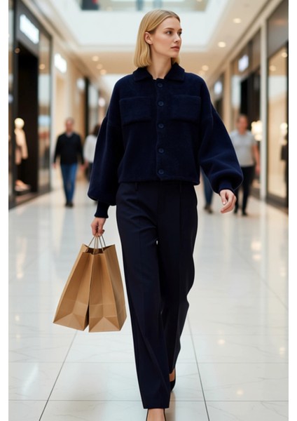 Kadın Yumuşak Dokulu Oversize Triko Hırka Mont Görünümlü Şıklık ve Sunan Tasarım Dayanıklı modelleri