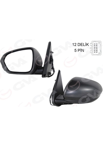 Diş Dikiz Aynasi Sol Elektrikli Isitmali Dacia Duster 17-10 12H5P VM-6805EHL Almla