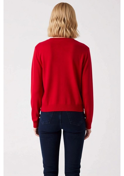 Kadın Giyim Koleksiyonu Düğme Detaylı Uzun Kollu Triko Hırka Günlük Tamamlayan Bir Parça Şık indirimleri