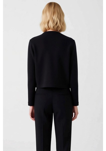 Kadın Crop Triko Hırka Düğme Detaylı Şık ve Rahat Günlük Kombinler Özel Iplik Dokuma Zarif indirimleri