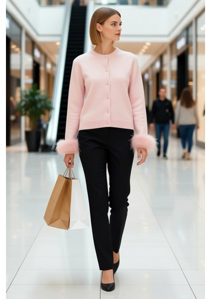 Kadın Bisiklet Yaka Otriş Detaylı Yumuşak Dokulu Triko Hırka Casual Şıklık Kombinlerinize Zarafet modelleri