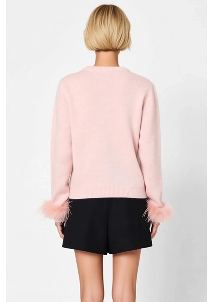 Kadın Bisiklet Yaka Otriş Detaylı Yumuşak Dokulu Triko Hırka Casual Şıklık Kombinlerinize Zarafet indirimleri