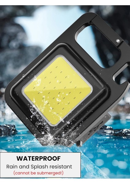 Anahtarlıklı, Açacaklı,güçlü Mıknatıslı 3 Farklı LED Modlu Mini Boy Asılabilen Ledel Feneri