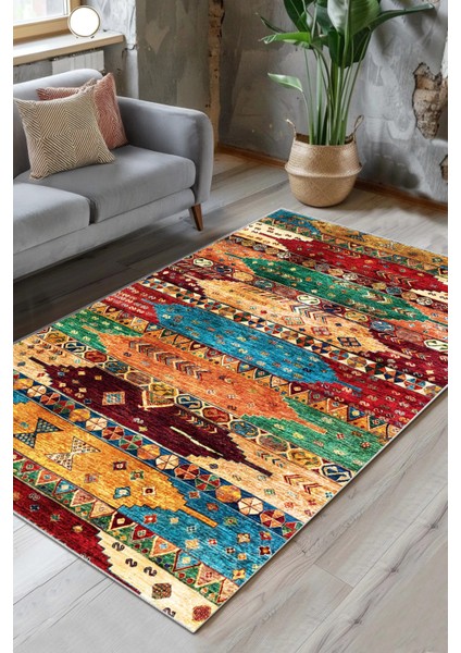 Çok Renkli Kaymaz Taban Kalın Dokulu Halı, Yolluk ve Mutfak Için Şık Tasarım fiyatları