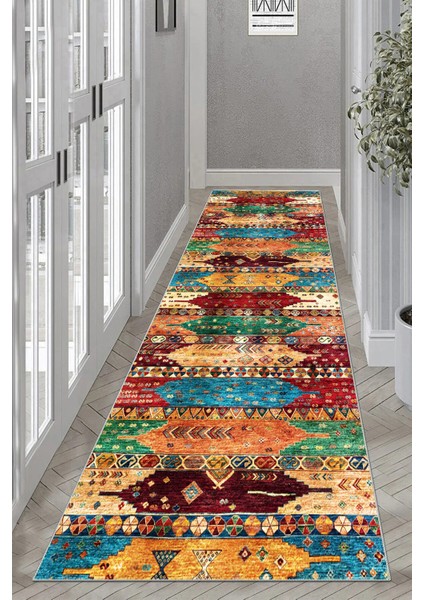 Çok Renkli Kaymaz Taban Kalın Dokulu Halı, Yolluk ve Mutfak Için Şık Tasarım modelleri