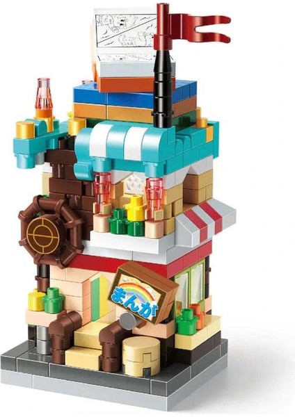 Sunman Koco NO.02042 Ilginç Yaratıcı Sokak Görünümü/çizgi Roman Mağazası 4 - LEGO Yapım Seti 280 Parça 6+ fiyatları