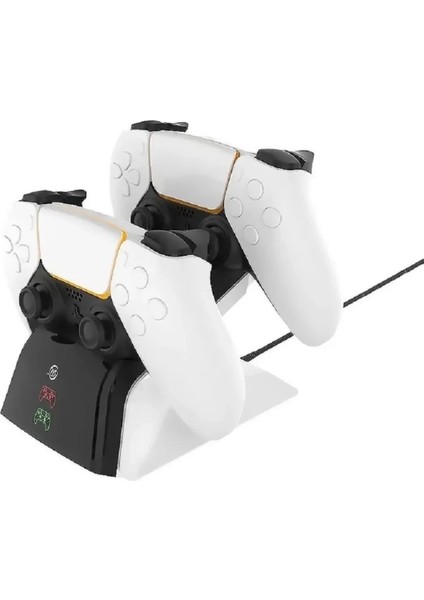 Ps5 Dualsense /ps5 Slim/ps5 Pro Gamepad Hızlı Şarj Istasyonu Çift Kol Şarj Ünitesi modelleri